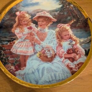 Vintage Decorative Plate with Victorian Scene Reco Custom Plate Loving Touch
